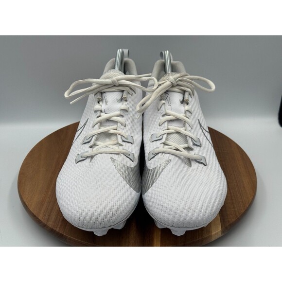 NIKE Vapor Edge Speed 360  2 Mens Size 14 White Silver Football Cleats DA545-100